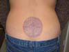 The stencil has been applied, and Jay is ready to start.