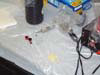 A view of the tattooing equipment.